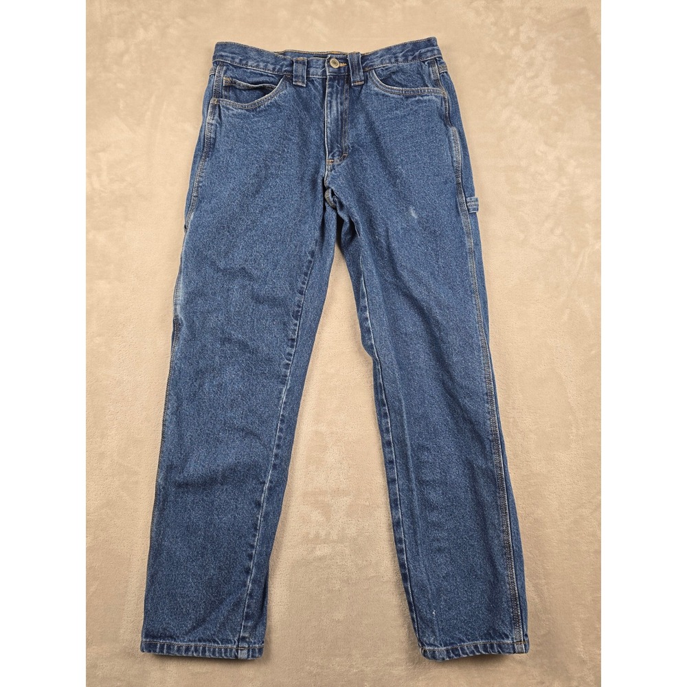 Berkley Jensen Carpenter Jeans Mens 32x32 Fit 31x31 Blue Denim Workwear Utility